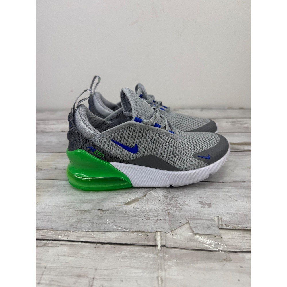 Nike Air Max 270 Little Kids Wolf Grey Green Strike AO2372-051 Size 1Y